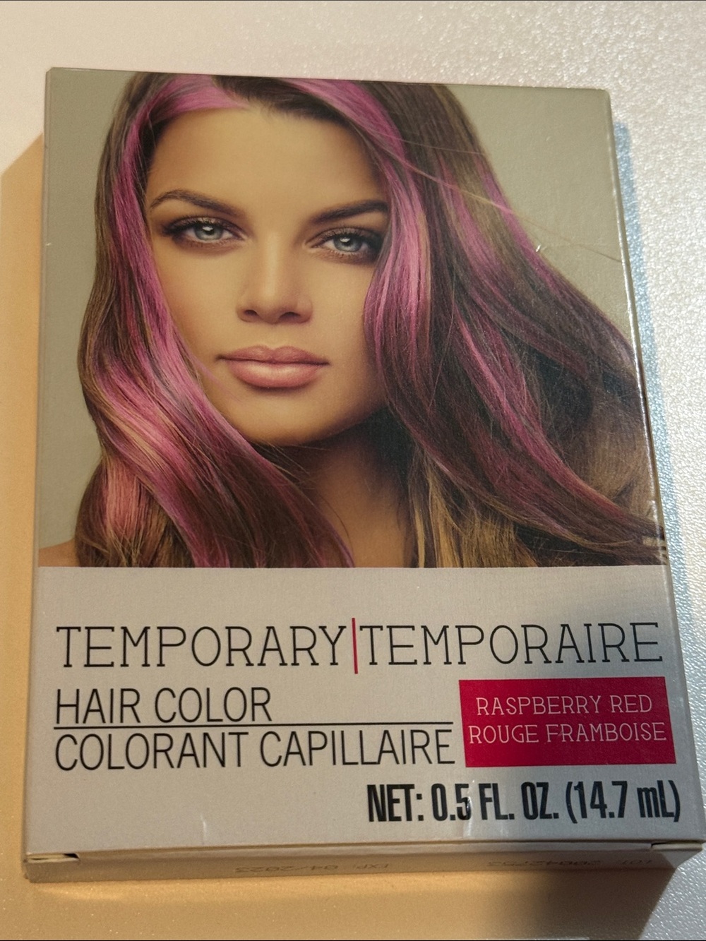 Temporary Hair Color - Raspberry Red Pink Highlights